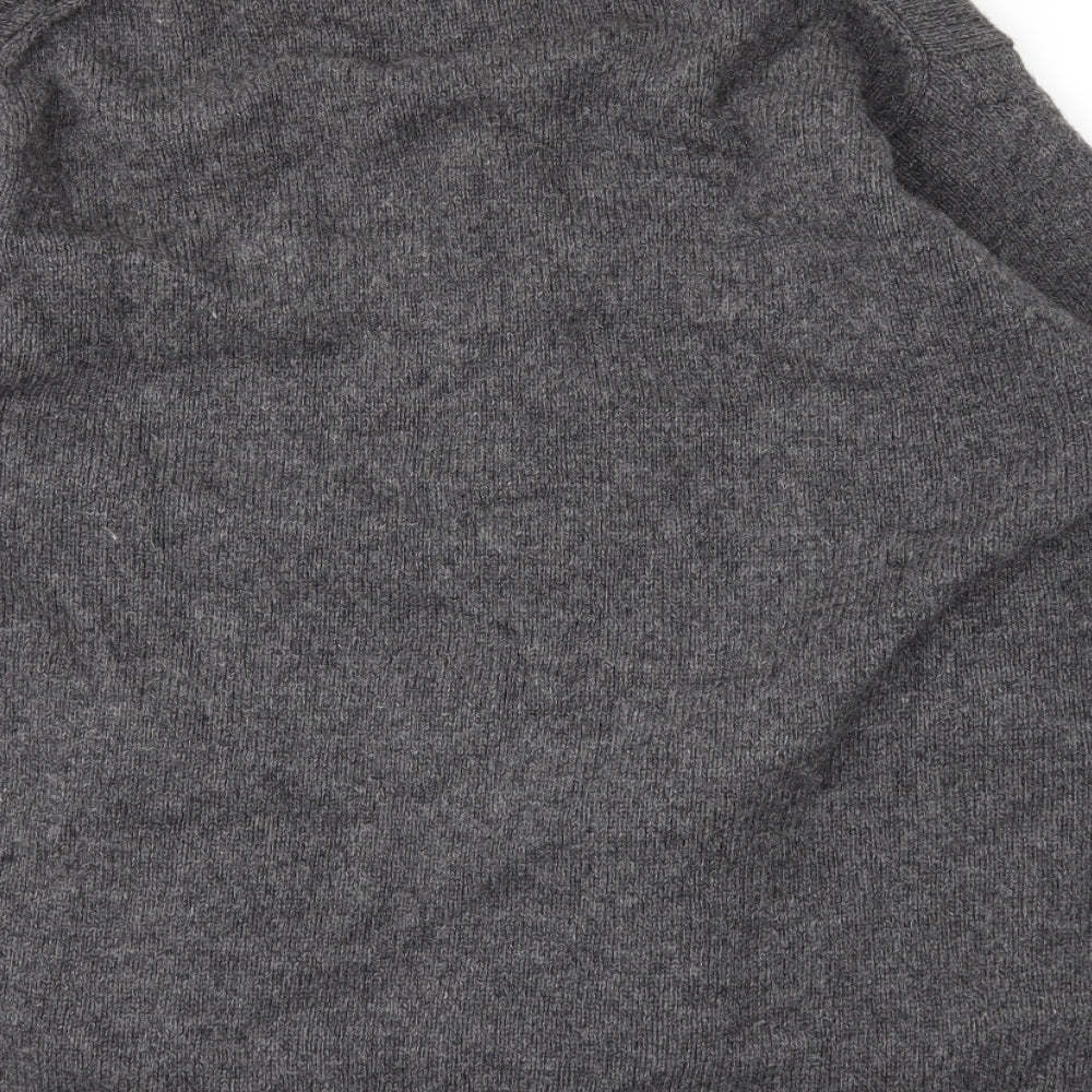 P.g.field Mens Grey  Knit Full Zip Jumper Size L