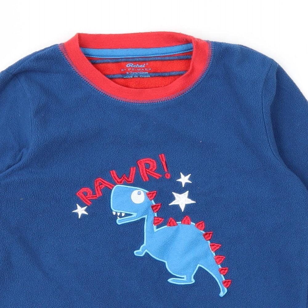 Primark Boys Beige   Basic T-Shirt Size 6-7 Years  - DINOSAUR