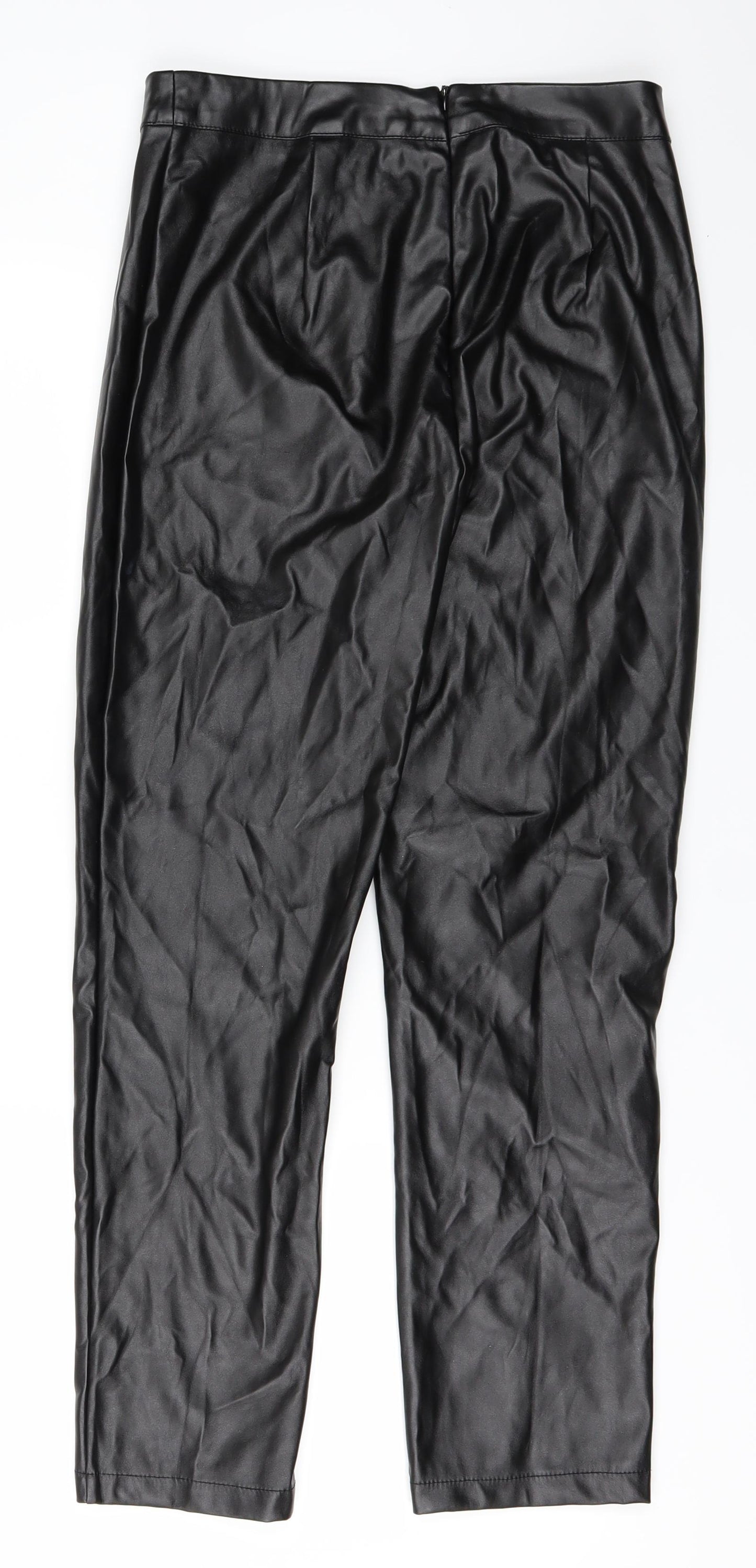 PRETTYLITTLETHING Womens Black   Trousers  Size 8 L25 in