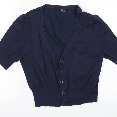 F&F Girls Blue   Cardigan Jumper Size 12 Years