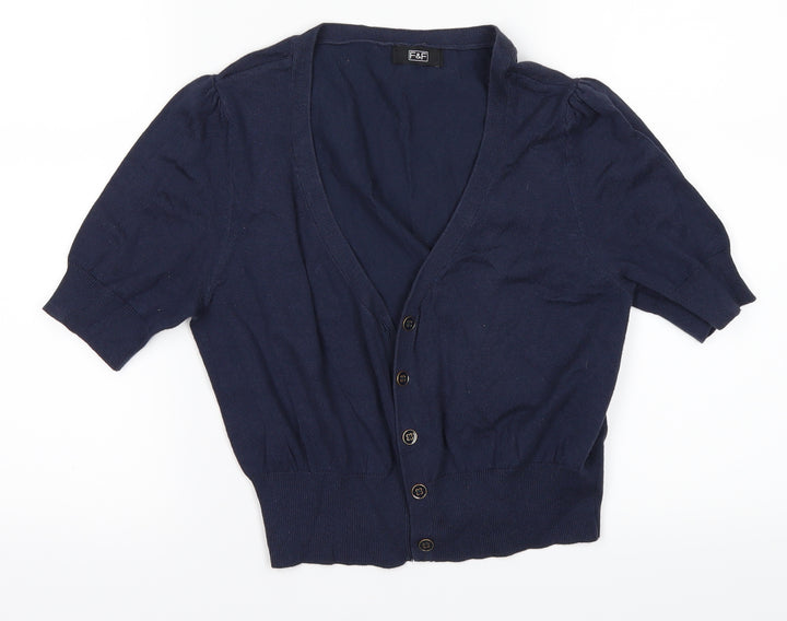 F&F Girls Blue   Cardigan Jumper Size 12 Years