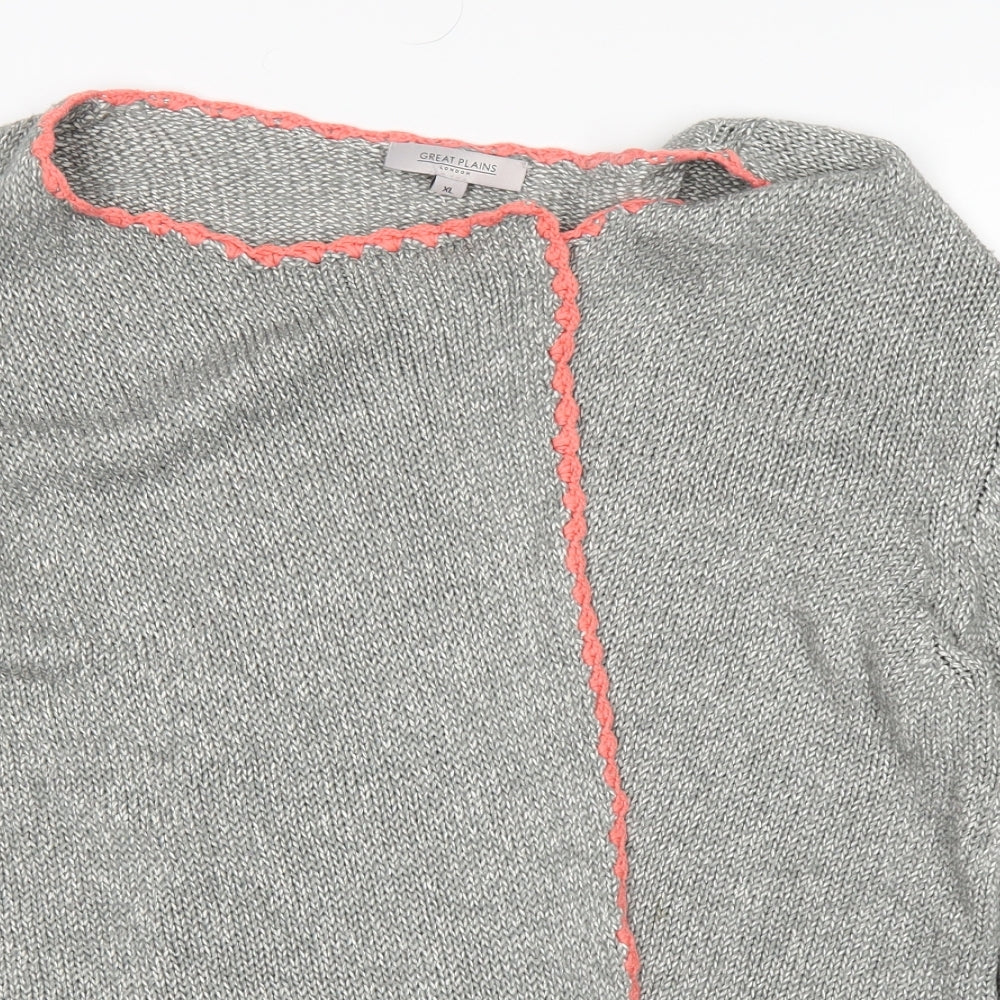 Great plains Womens Grey   Cape Jumper Size XL