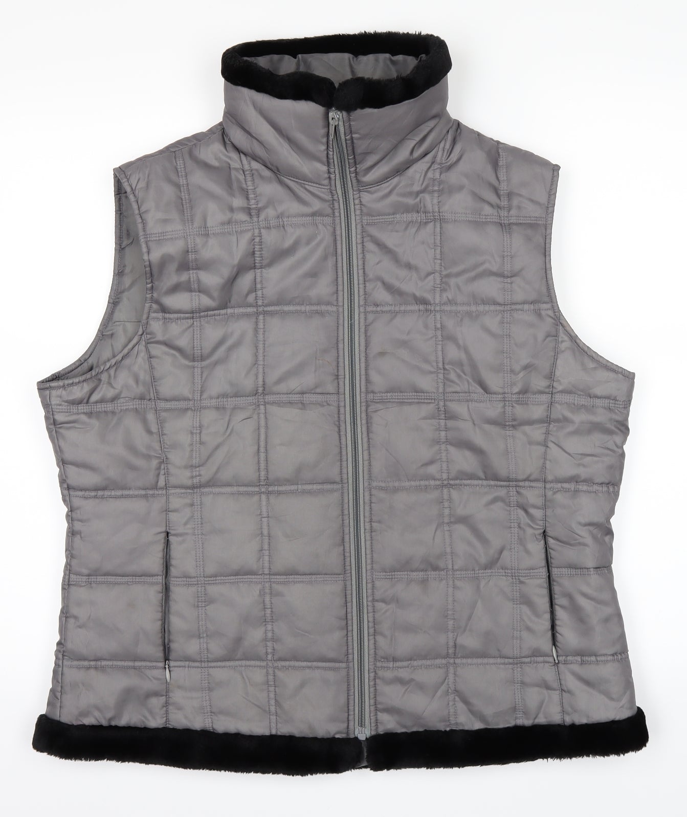 JUST Womens Grey   Rain Coat Waistcoat Size 18