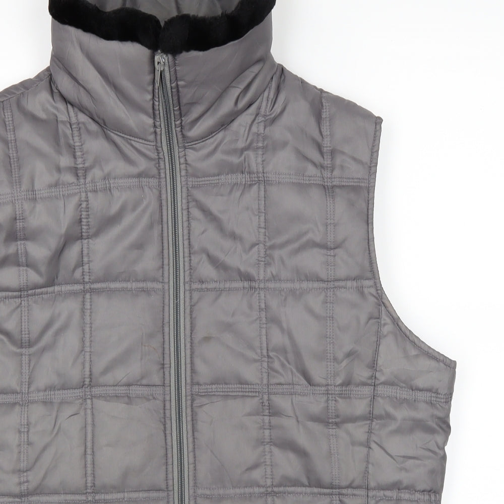 JUST Womens Grey   Rain Coat Waistcoat Size 18