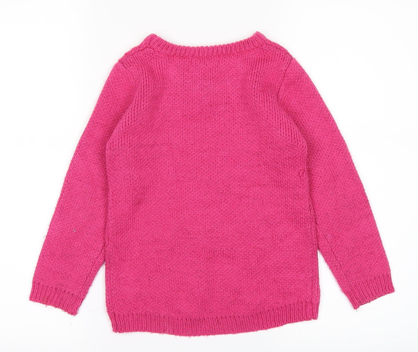 BHS Girls Pink   Pullover Jumper Size 5-6 Years