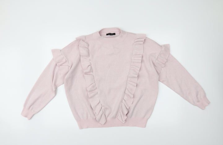 New Look Womens Pink Pullover Jumper Size L