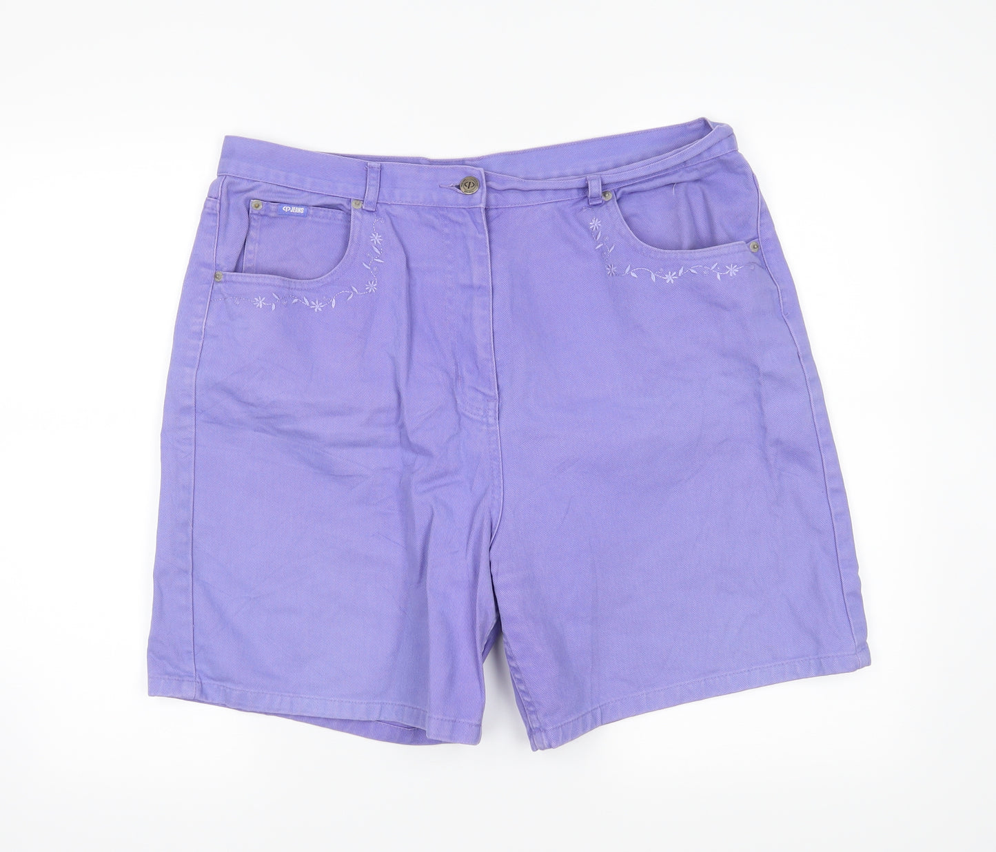 Para Womens Purple   Boyfriend Shorts Size 18
