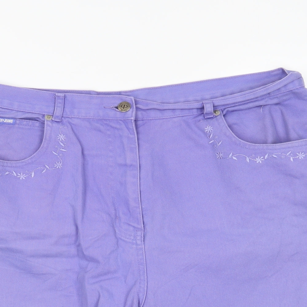 Para Womens Purple   Boyfriend Shorts Size 18