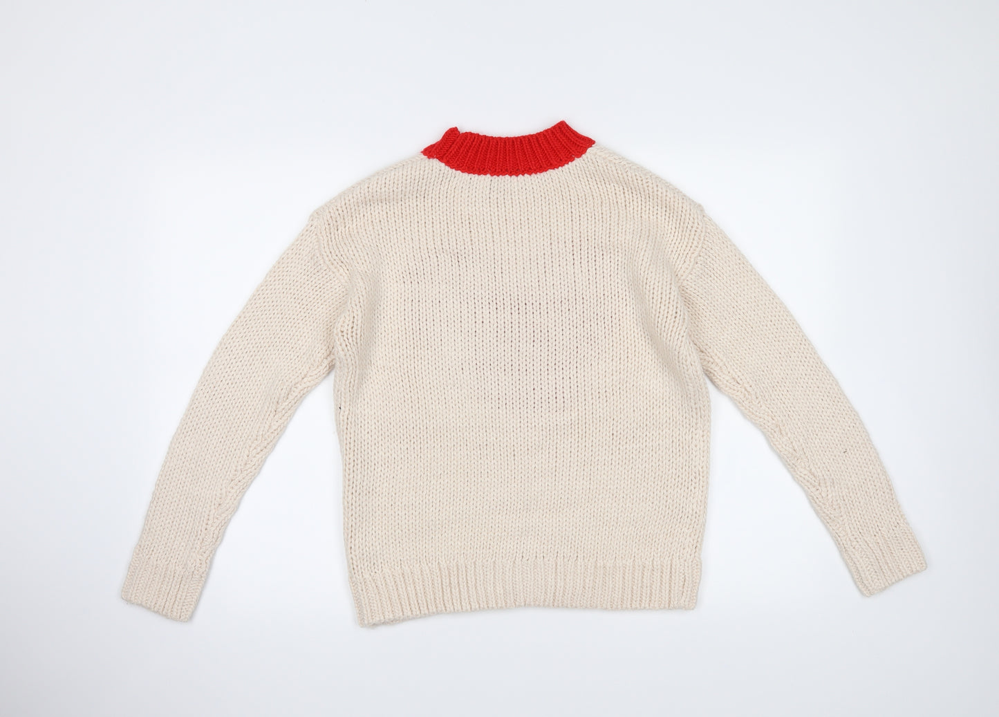 Papaya Womens White   Pullover Jumper Size S