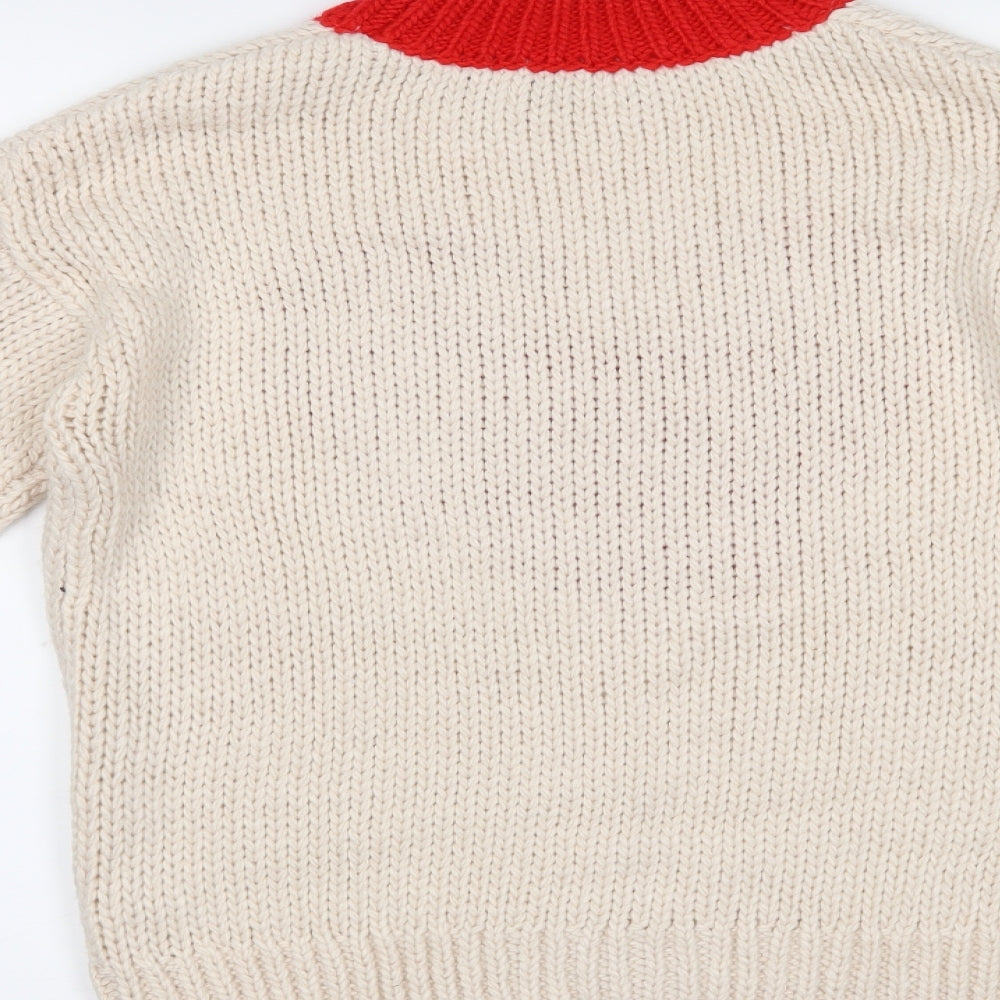 Papaya Womens White   Pullover Jumper Size S