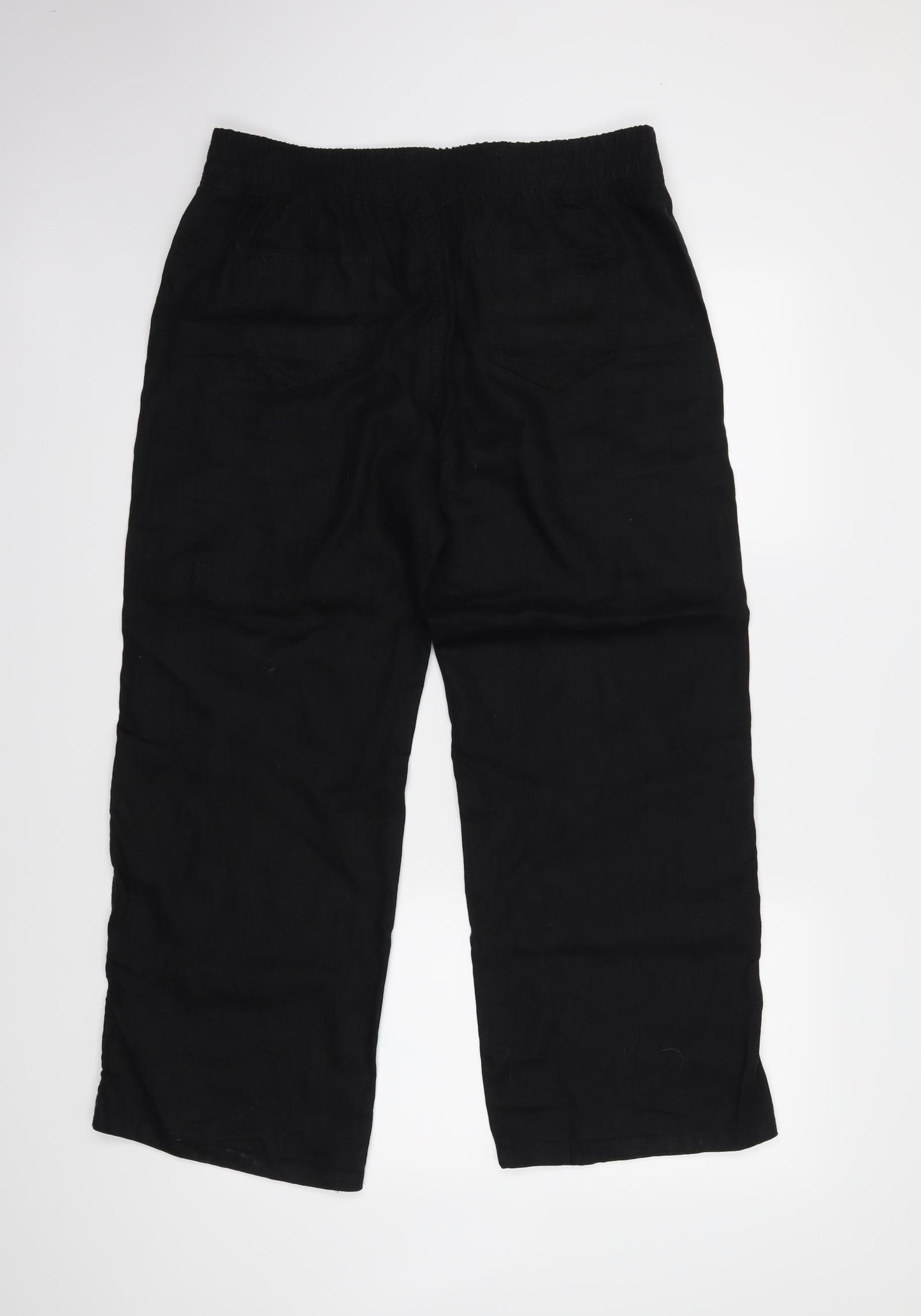 M&S Womens Black   Trousers  Size 14 L27 in