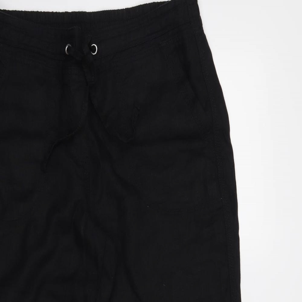 M&S Womens Black   Trousers  Size 14 L27 in