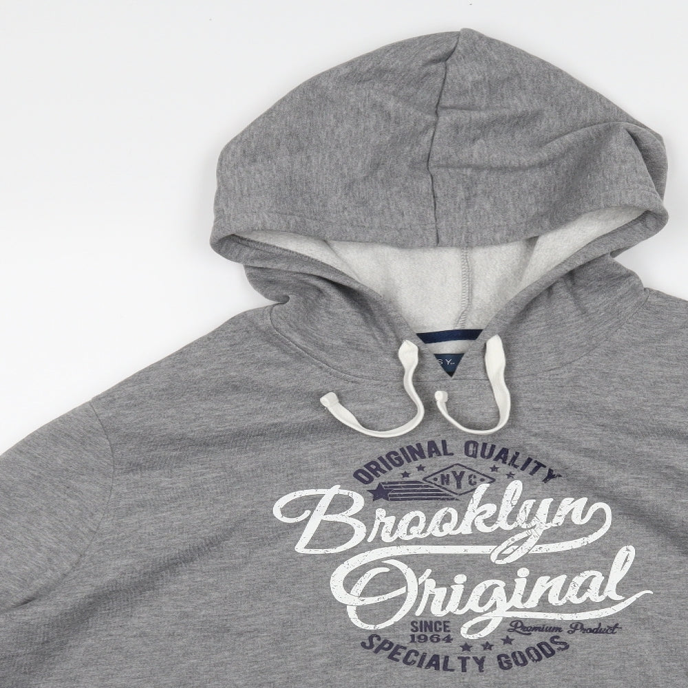 Easy Mens Grey   Pullover Hoodie Size 3XL