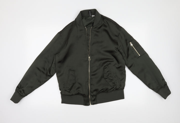 H&M Womens Green   Bomber Jacket Coat Size 6