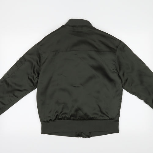H&M Womens Green   Bomber Jacket Coat Size 6