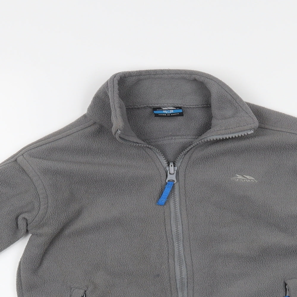 Trespass Boys Grey   Full Zip Sweatshirt Size 5-6 Years