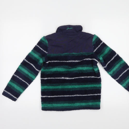Joules Boys Green Striped  Pullover Jumper Size 7-8 Years