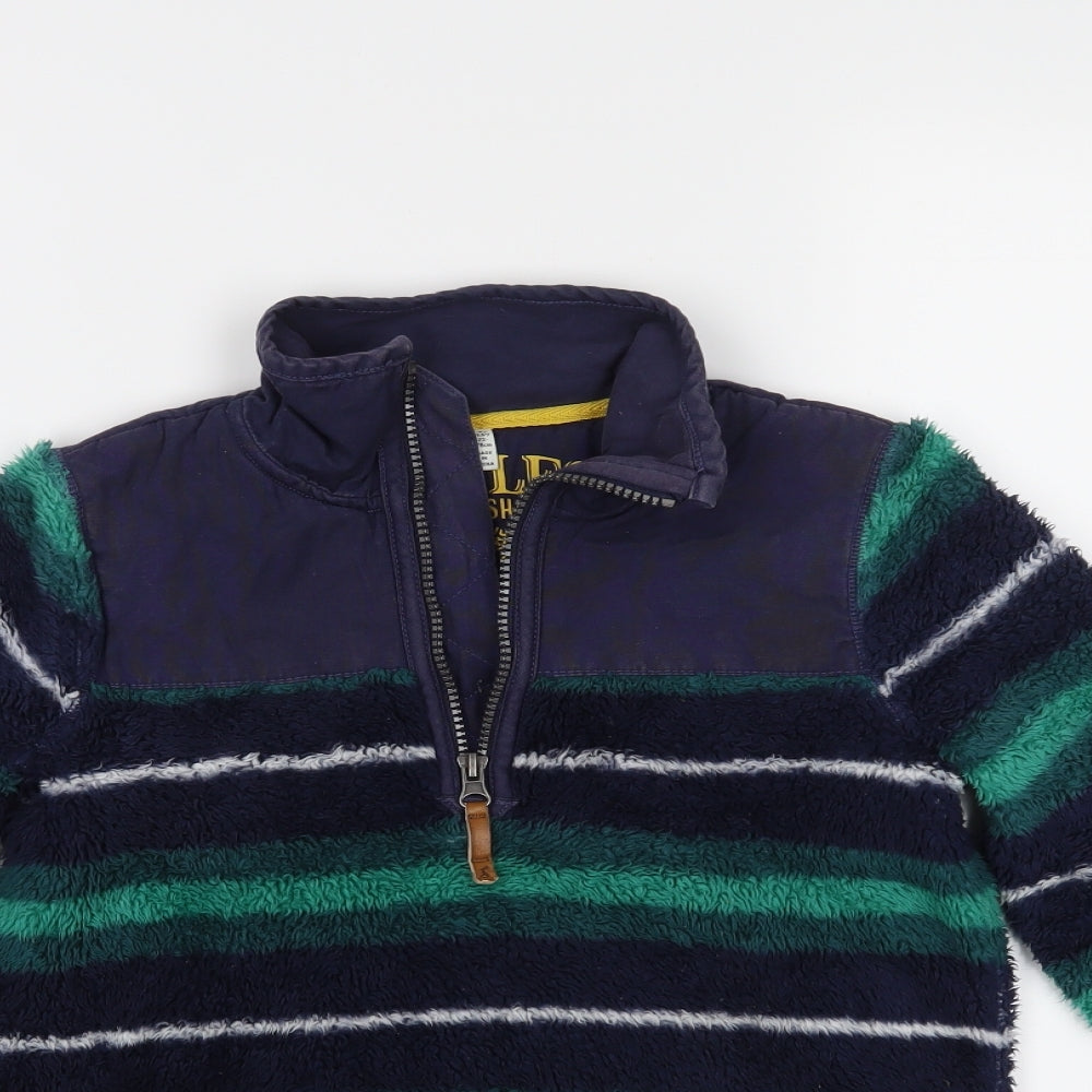 Joules Boys Green Striped  Pullover Jumper Size 7-8 Years