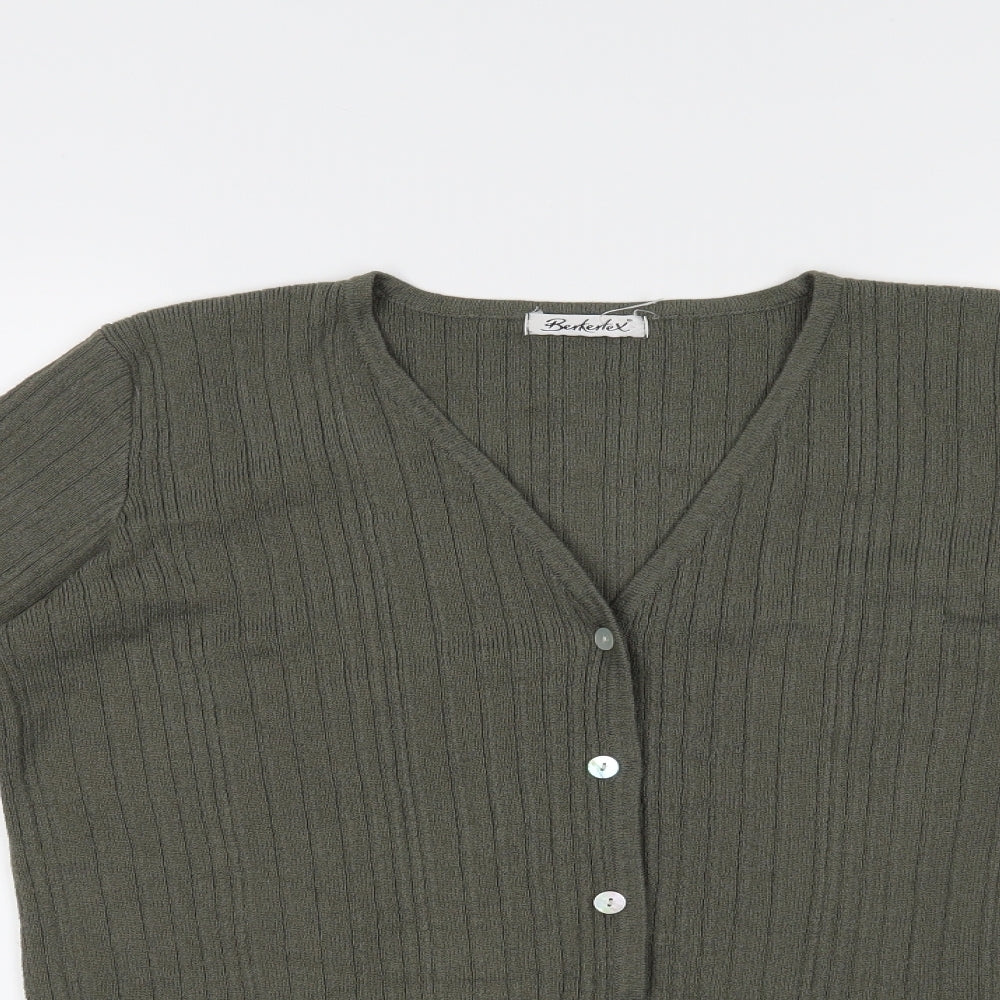 Berketex Womens Green   Cardigan Jumper Size 10