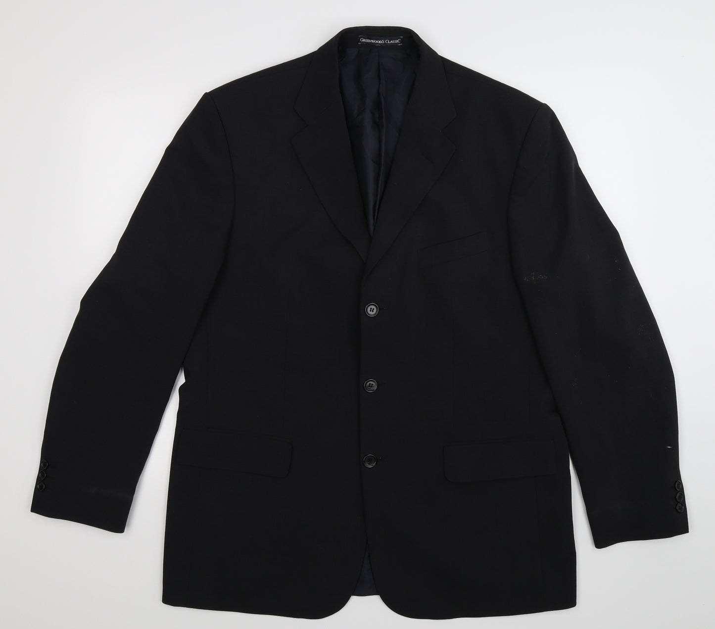 greenwoods Mens Black   Jacket Suit Jacket Size 42