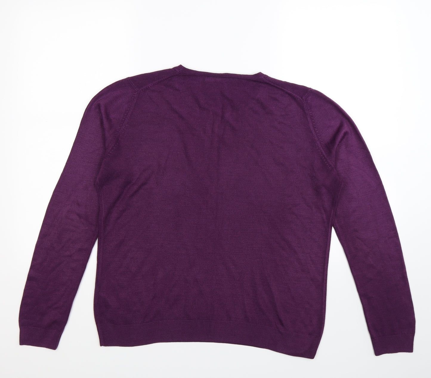 Marks and Spencer Womens Purple  Knit Pullover Jumper Size 14