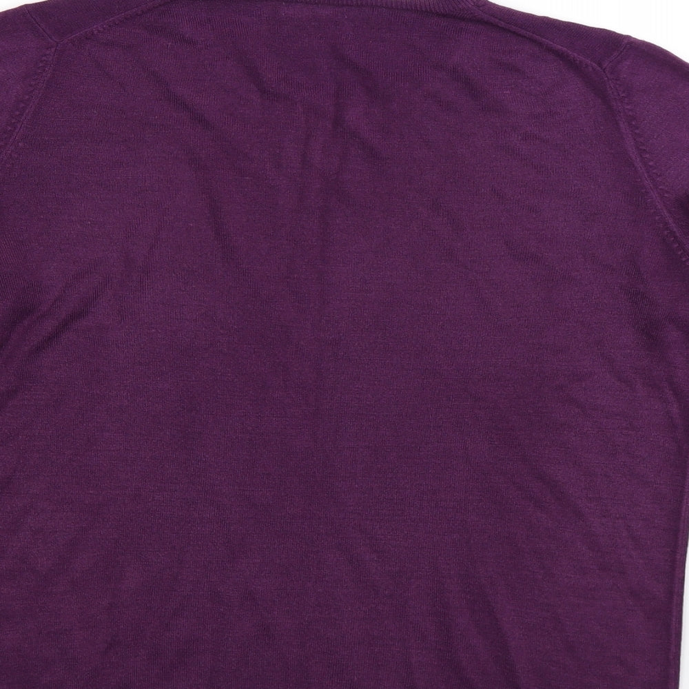 Marks and Spencer Womens Purple  Knit Pullover Jumper Size 14