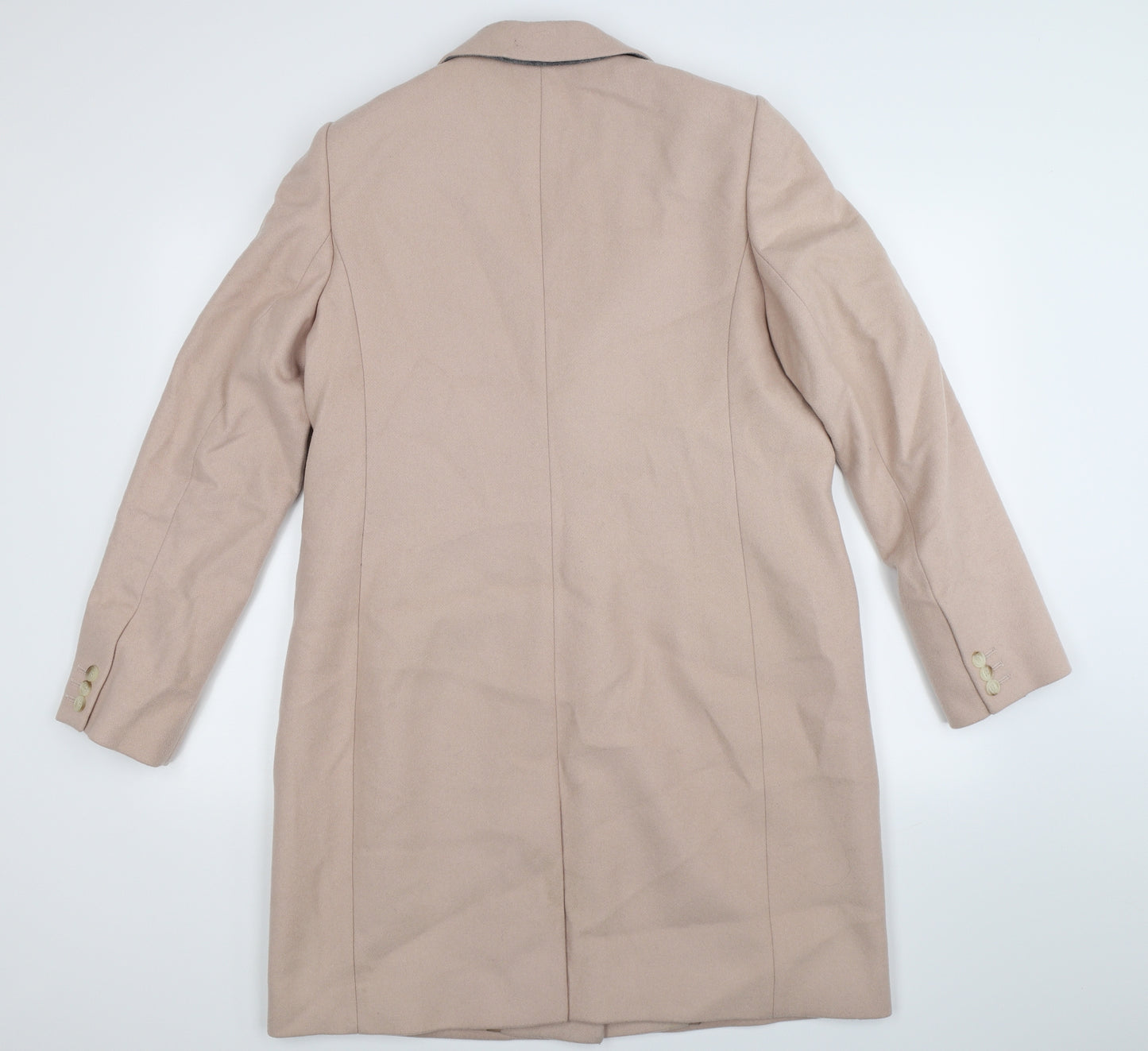 Hobbs Womens Pink  Knit Trench Coat Coat Size 14