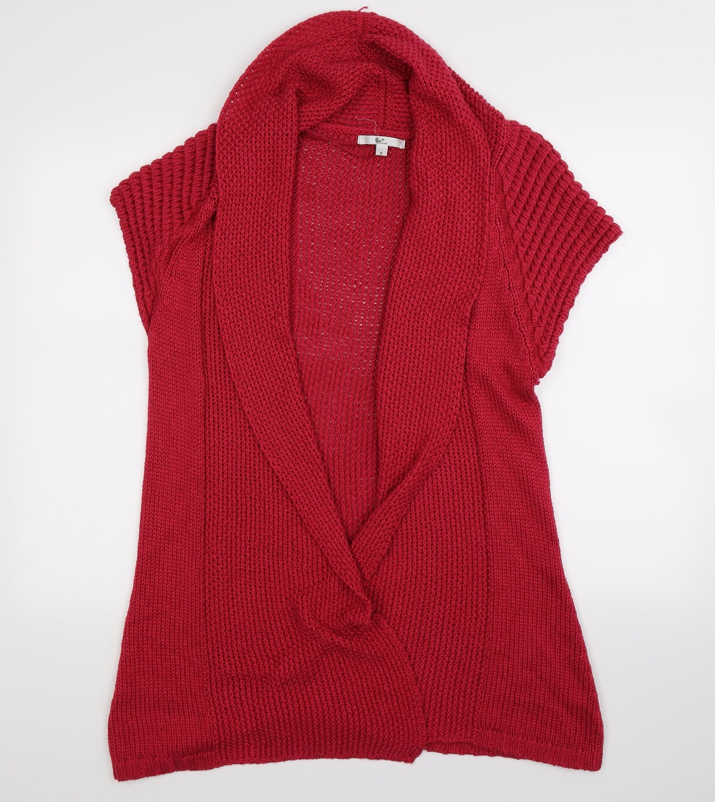 Klass Womens Red  Knit Cardigan Jumper Size M