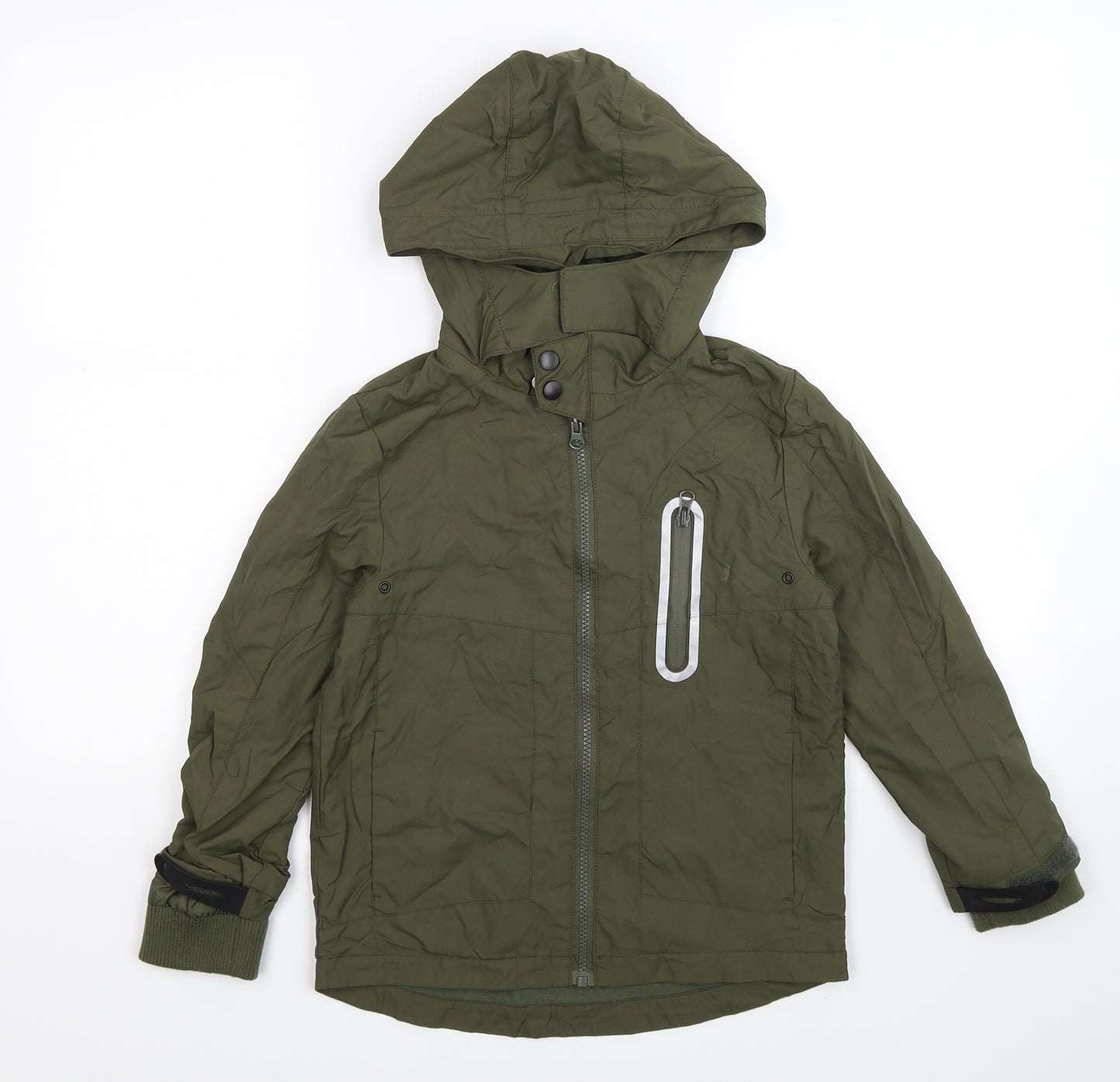 F&F Boys Green  Microfibre Windbreaker Coat Size 7-8 Years