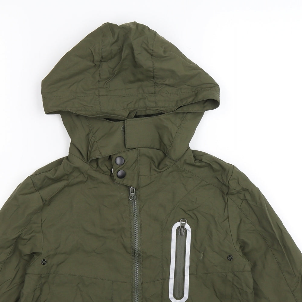 F&F Boys Green  Microfibre Windbreaker Coat Size 7-8 Years