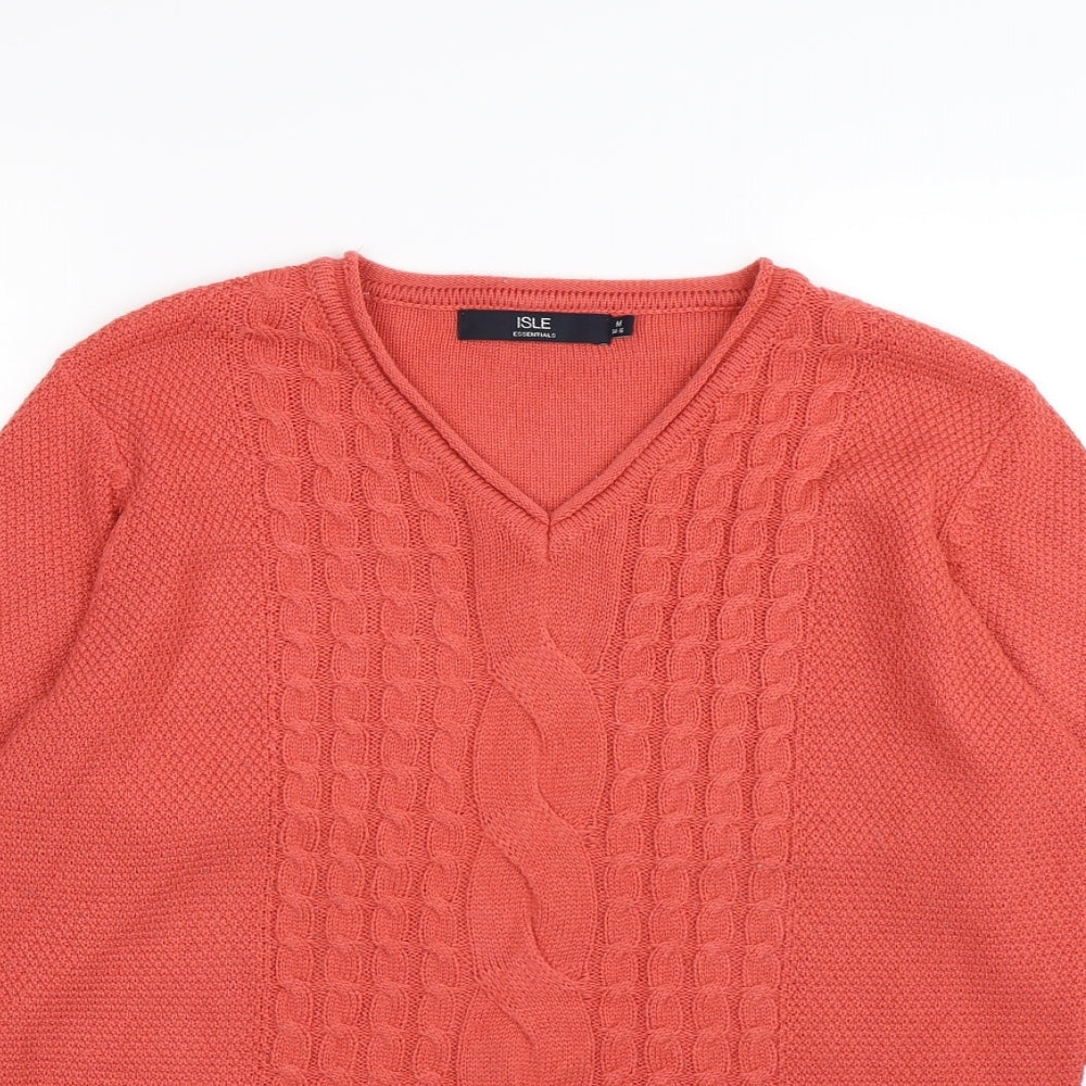 ISLE Womens Orange  Knit Pullover Jumper Size 14