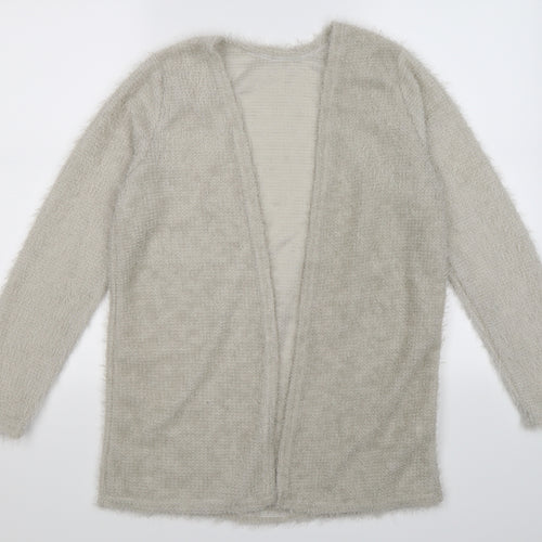 Preworn Girls Grey  Knit Cape Jumper Size 2XL