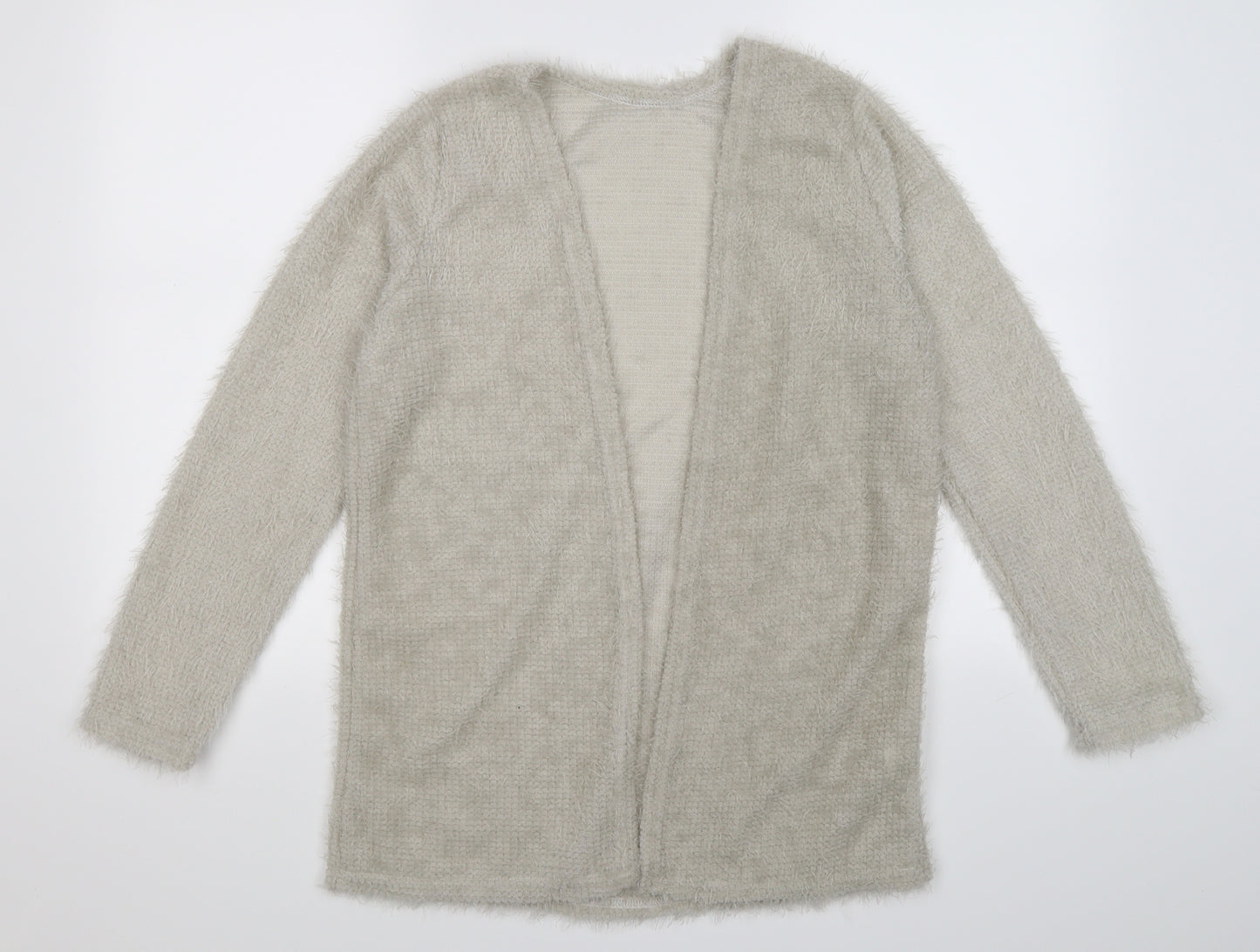Preworn Girls Grey  Knit Cape Jumper Size 2XL