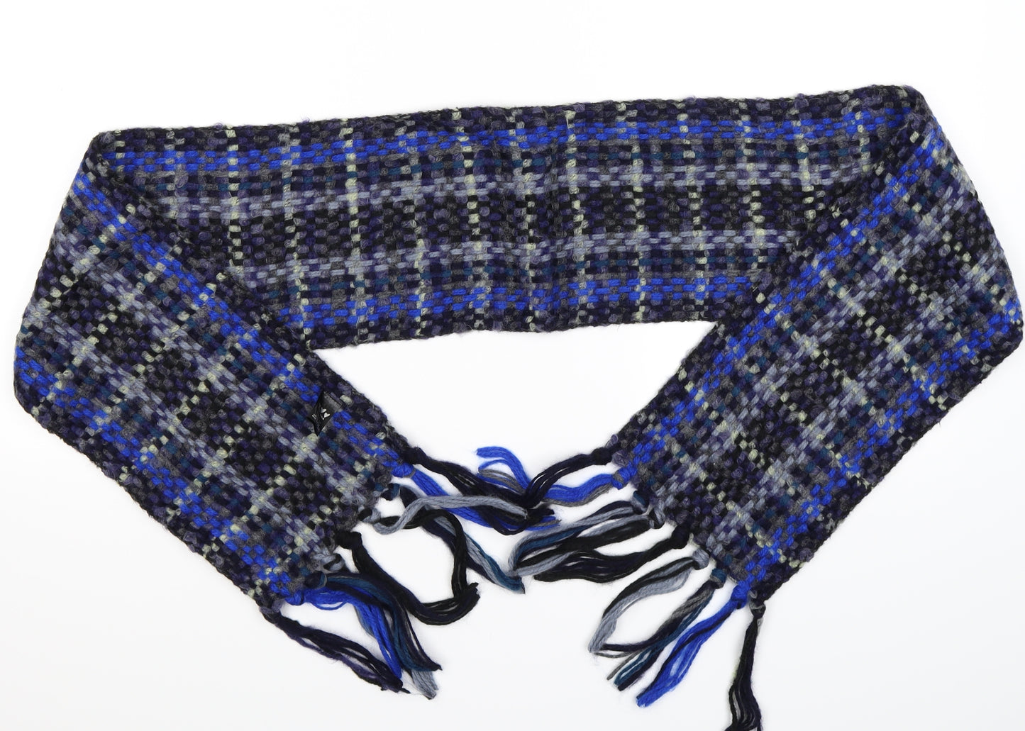 Per Una Womens Blue Check Knit  Scarf