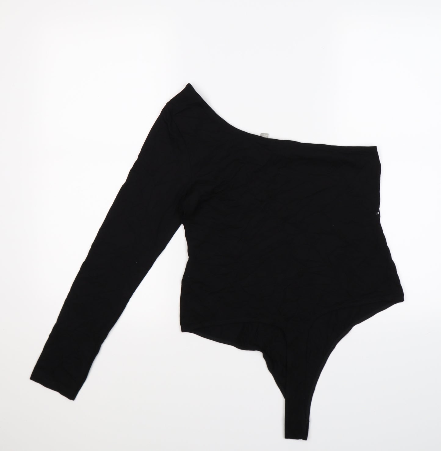 ASOS Womens Black  Knit Bodysuit One-Piece Size 12  - ONE ARM