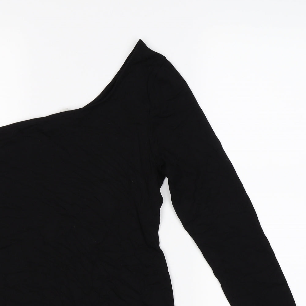 ASOS Womens Black  Knit Bodysuit One-Piece Size 12  - ONE ARM