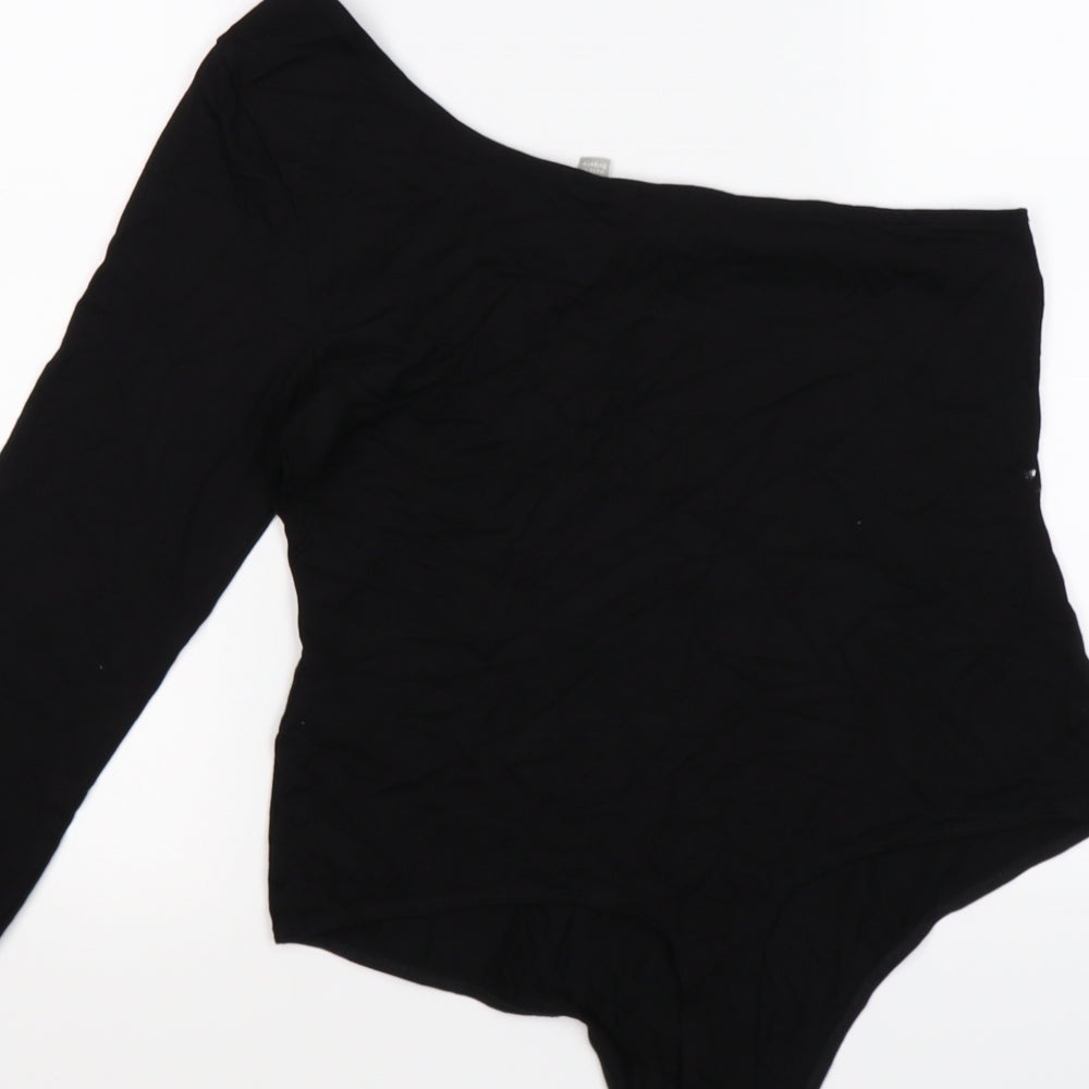 ASOS Womens Black  Knit Bodysuit One-Piece Size 12  - ONE ARM