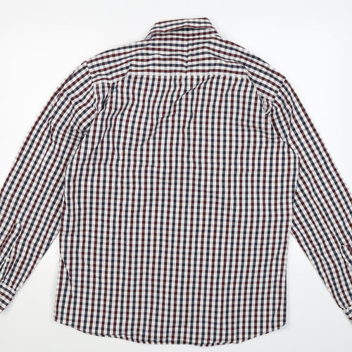 MCNEAL Mens Blue Check   Button-Up Size L