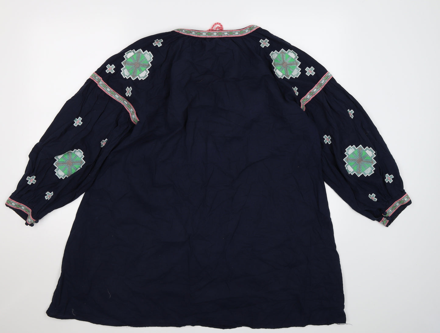 RD+Kokio Womens Blue Geometric  Kaftan  Size L  - Boho