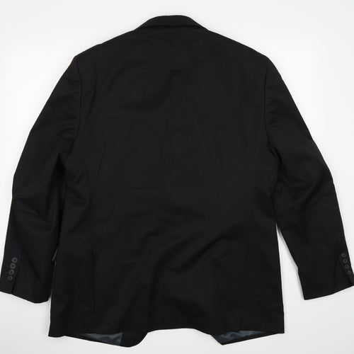 Marks and Spencer Mens Black Striped  Jacket Suit Jacket Size 44