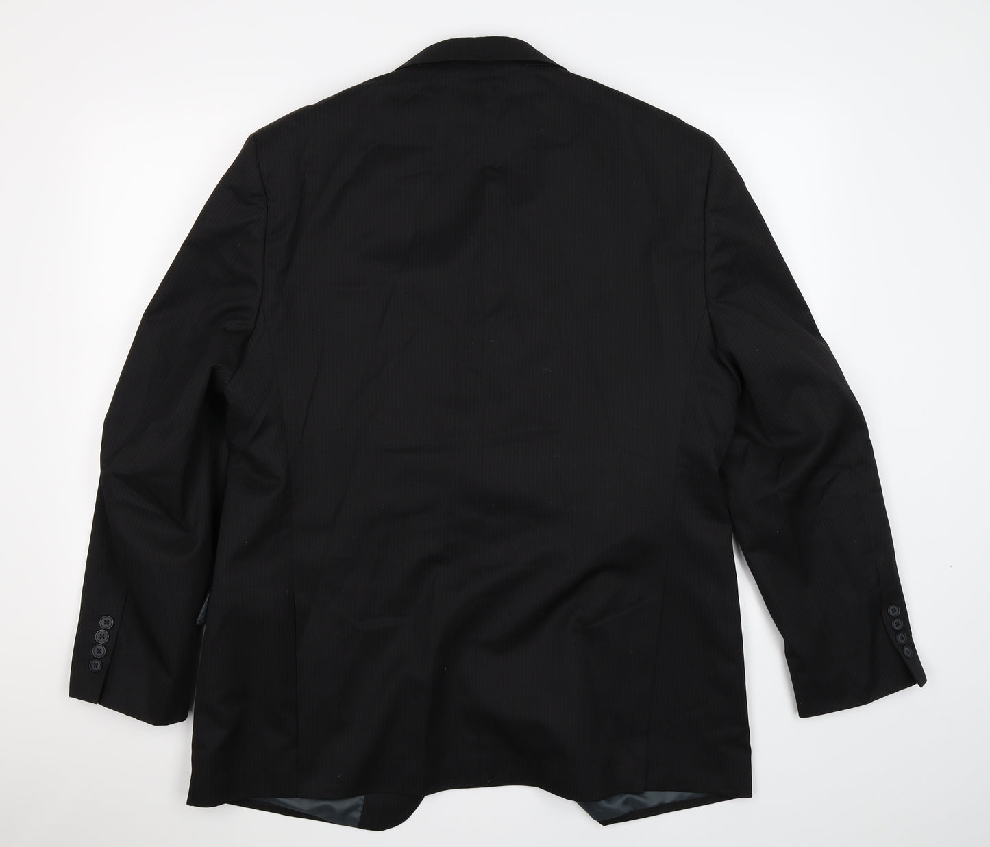 Marks and Spencer Mens Black Striped  Jacket Suit Jacket Size 44