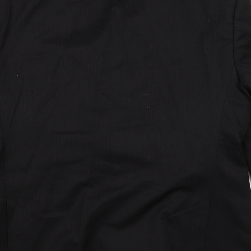 Marks and Spencer Mens Black Striped  Jacket Suit Jacket Size 44
