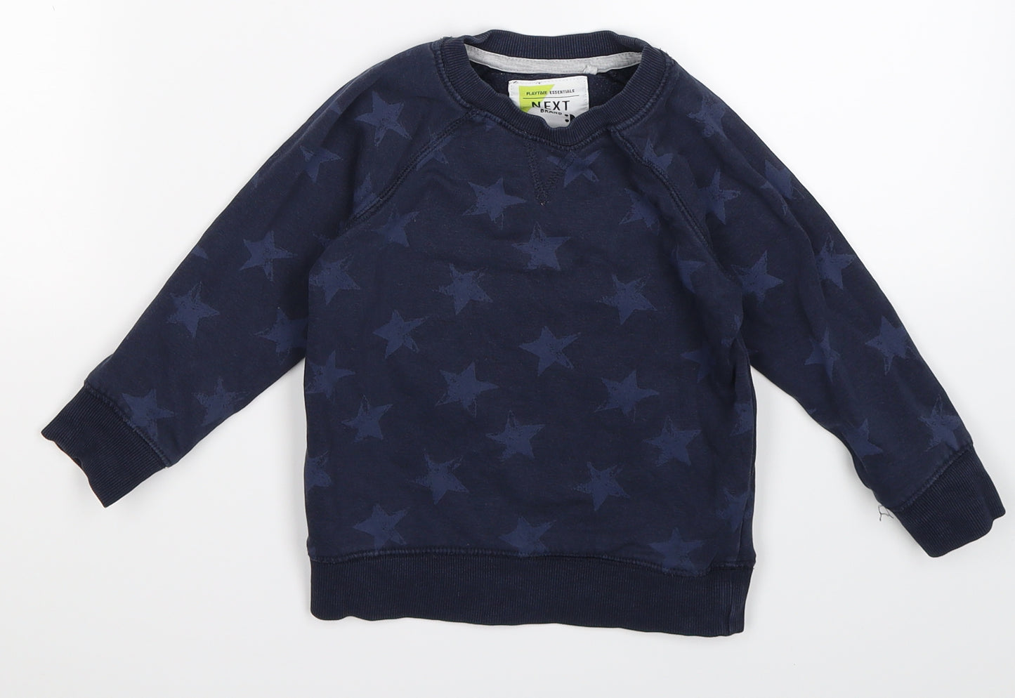 NEXT Boys Blue  Jersey Pullover Jumper Size 18-24 Months  - stars. playtime essentials
