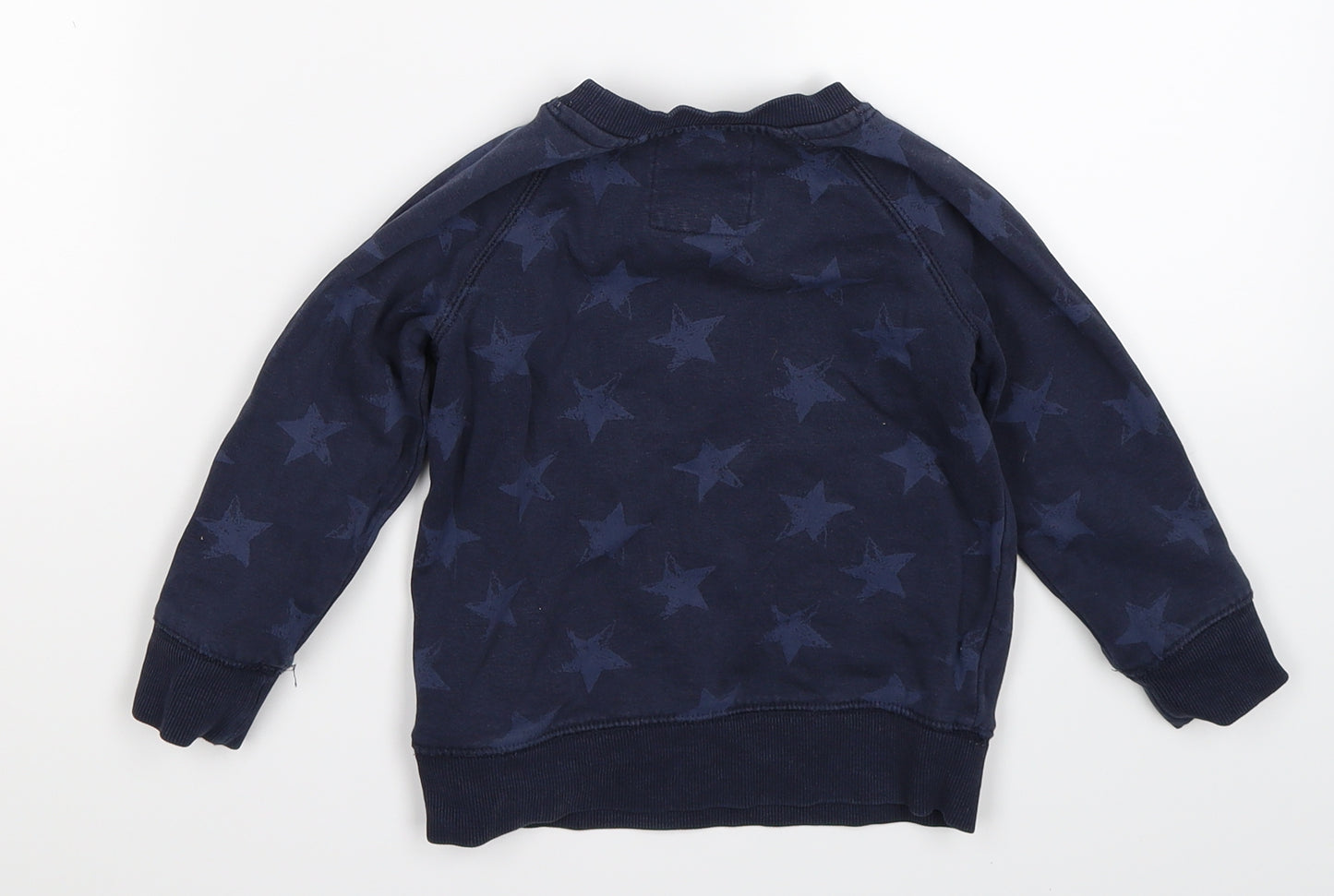 NEXT Boys Blue  Jersey Pullover Jumper Size 18-24 Months  - stars. playtime essentials
