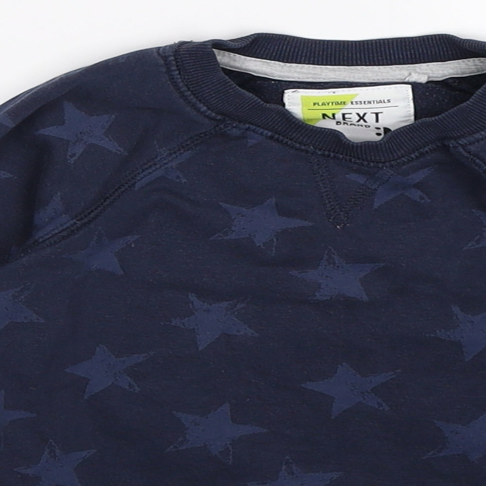 NEXT Boys Blue  Jersey Pullover Jumper Size 18-24 Months  - stars. playtime essentials