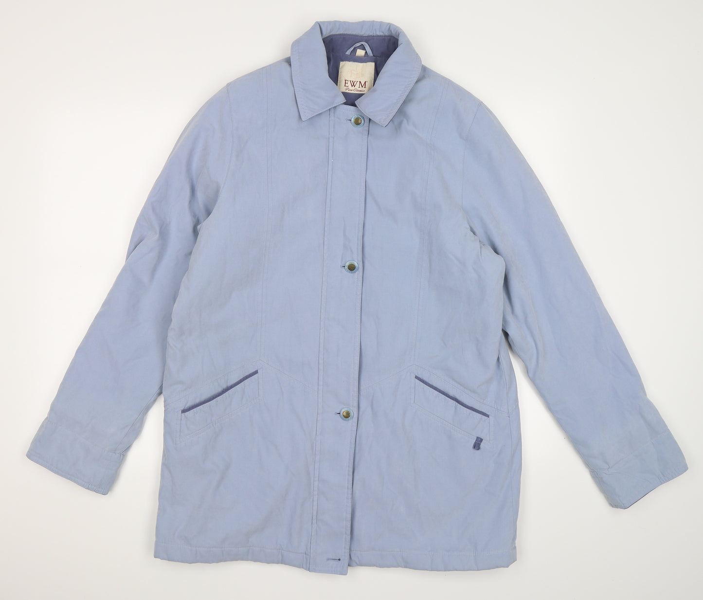 EWM Womens Blue   Windbreaker Coat Size 14