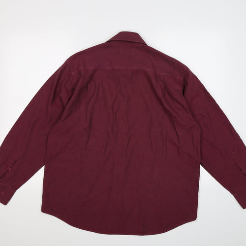 Daniel Hechter Mens Red    Dress Shirt Size 15.5