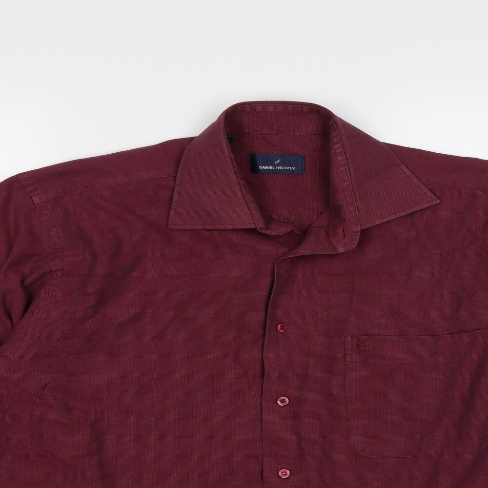 Daniel Hechter Mens Red    Dress Shirt Size 15.5