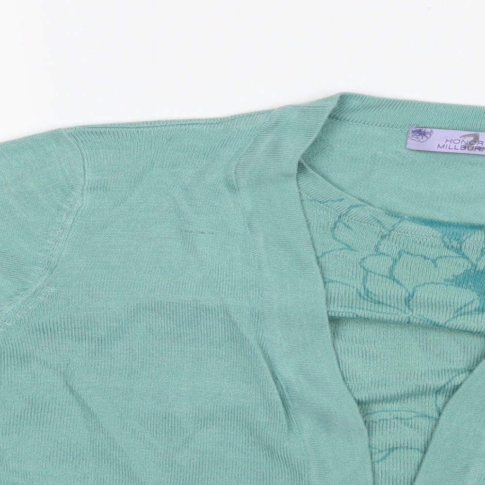 Honor Milburn Womens Green   Cardigan Jumper Size 14
