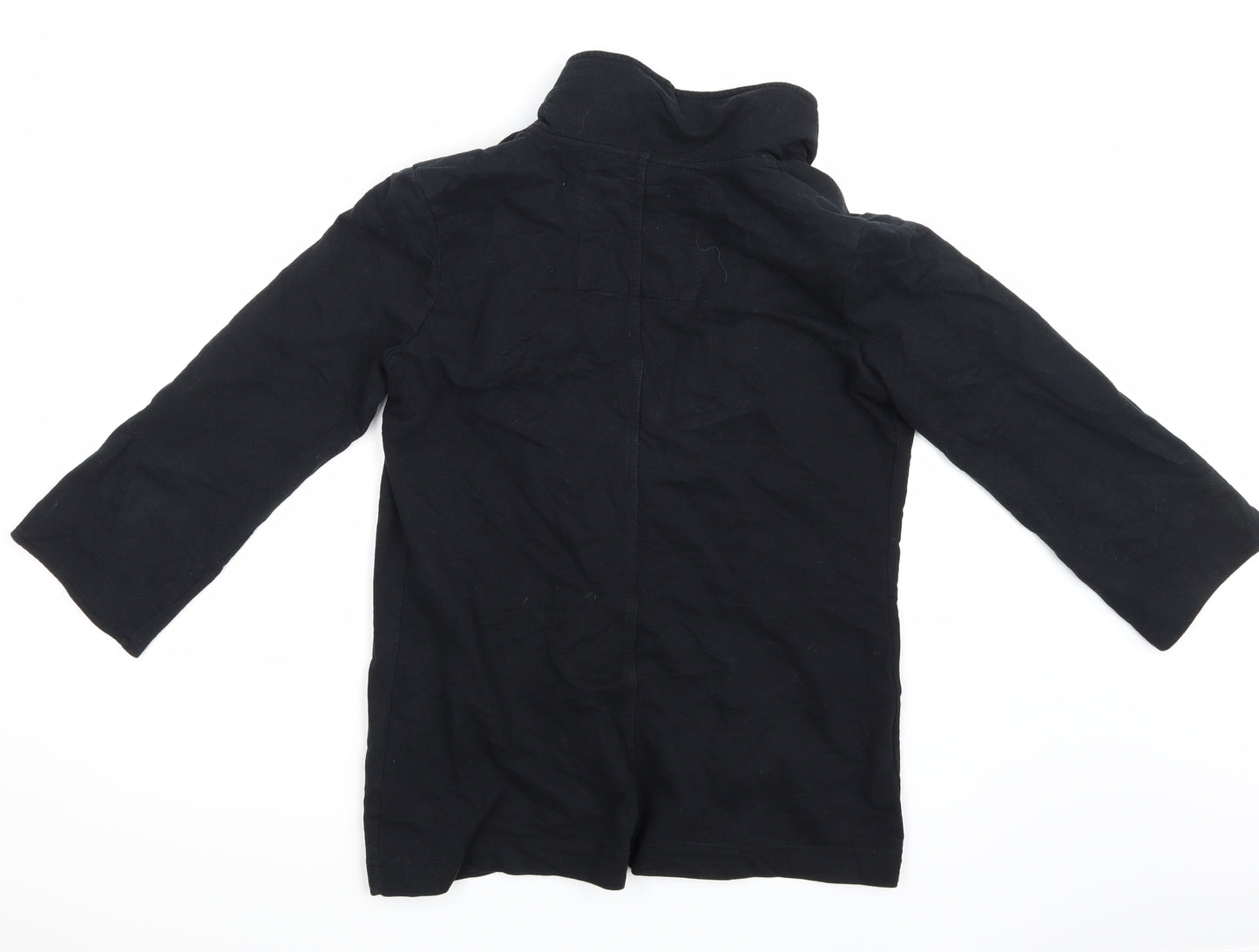 Denim & Co. Womens Black   Overcoat Blazer